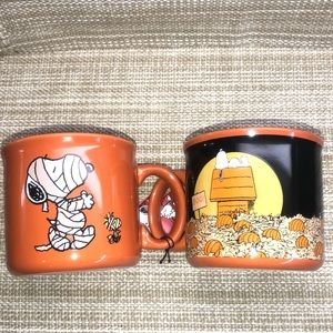Peanuts Snoopy & Gang Halloween 2 Coffee Mug Set